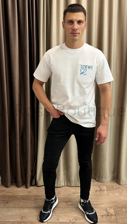 Белая футболка Loewe свободного кроя