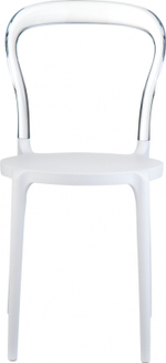Стул пластиковый Siesta Contract Mr Bobo, белый, прозрачный