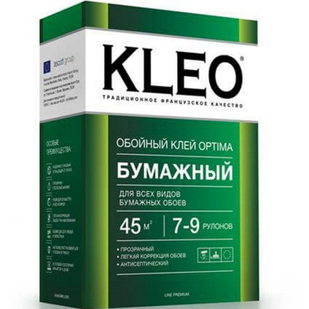 Клей обойный KLEO Оптима бумажный 160г (7-9рул)
