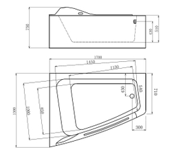 Акриловая ванна Gemy G9056 O L