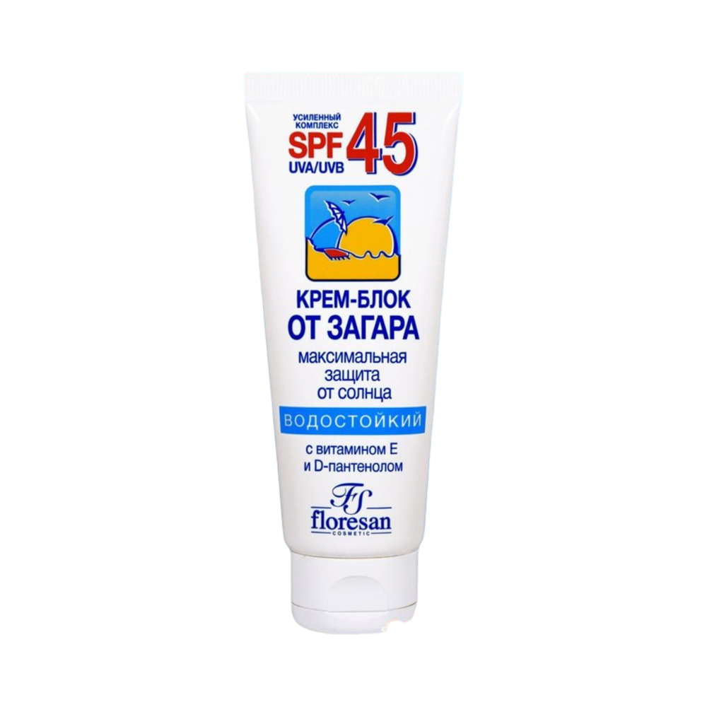 Крем-Блок SPF 45 от загара водостойкий максимальная защита от солнца 60мл