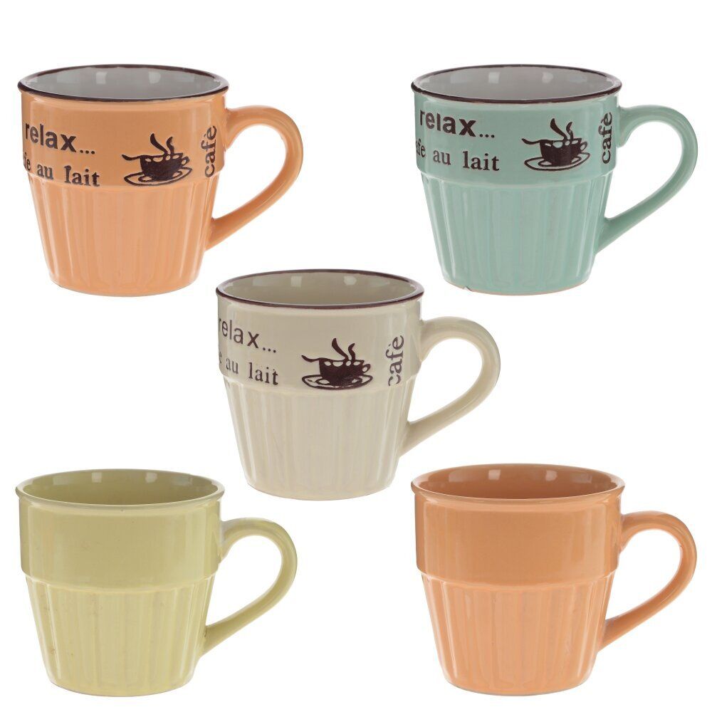 GAEM Кружка (кратность 6 шт), 400 мл, L13 W9,5 H9 см, 5в., (сорт 1,2)