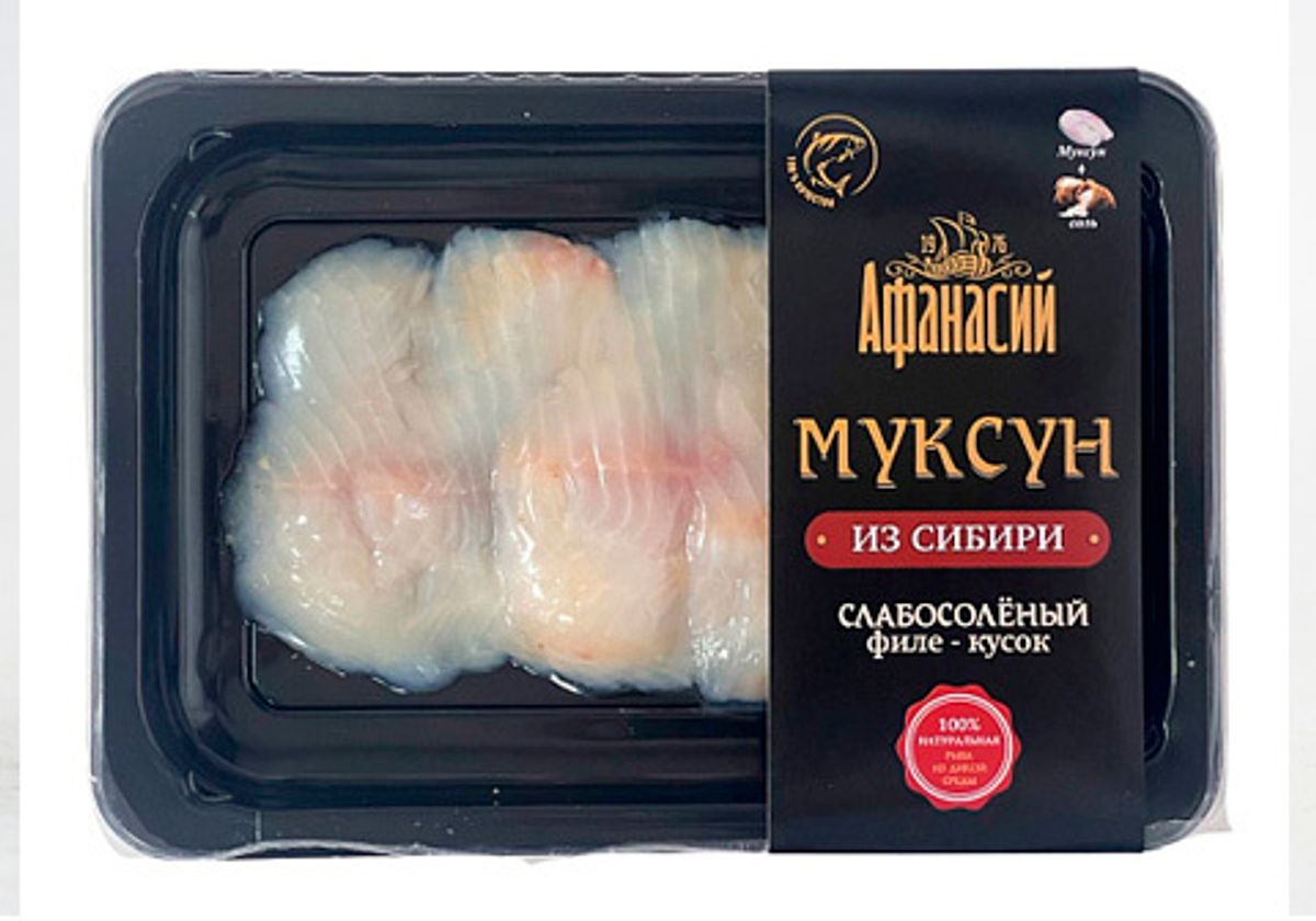 Муксун филе слабосолёный, 100г