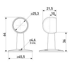 Комплект держателей дистанционных торцевых SOLLER TH-87 d-25 мм (2шт)