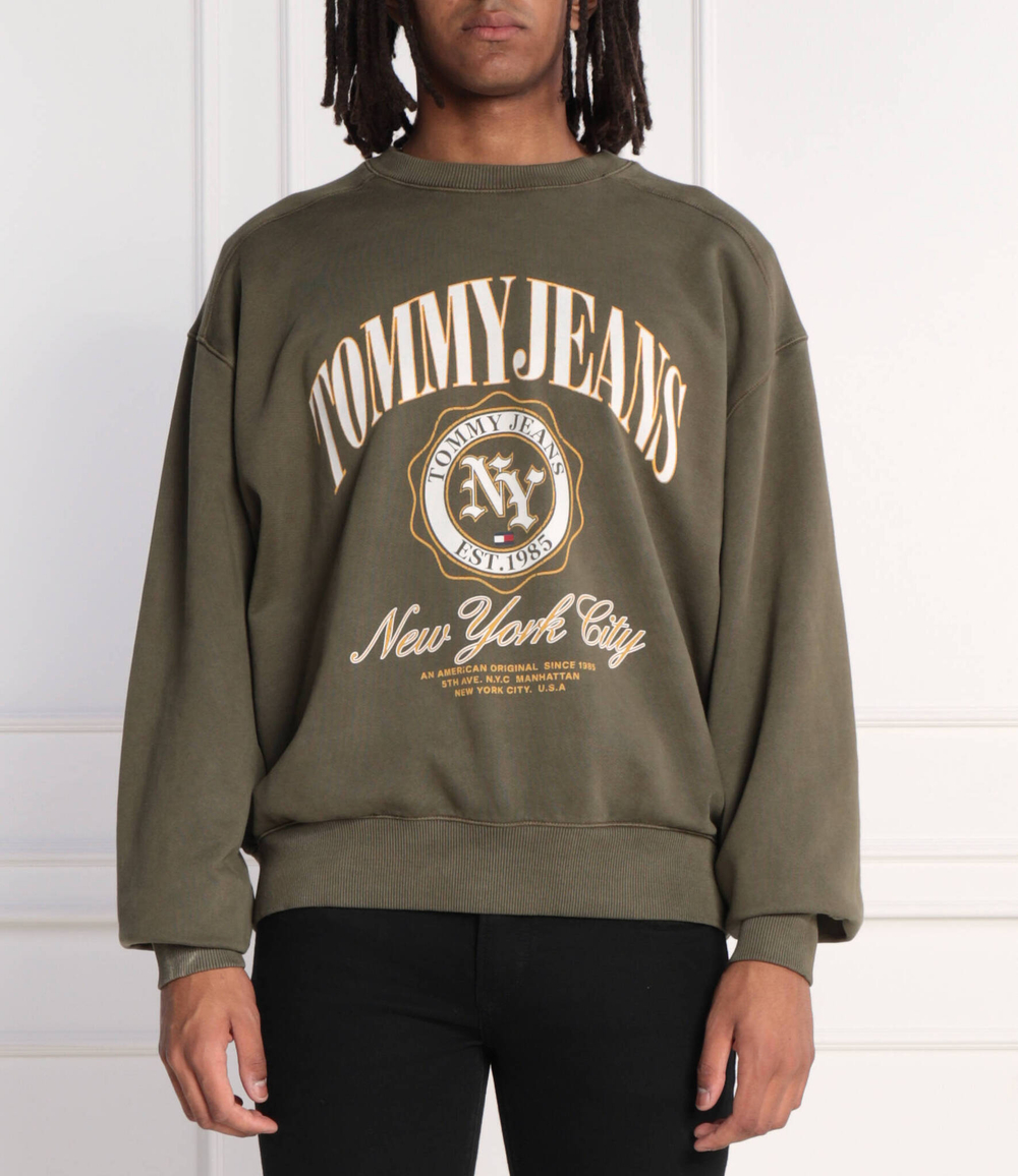 Худи TJM BOXY LUXE VARSITY CREW Tommy Jeans - зеленый(DM0DM17798)