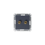 ATLASDESIGN АУДИОРОЗЕТКА двойная, ГРИФЕЛЬ