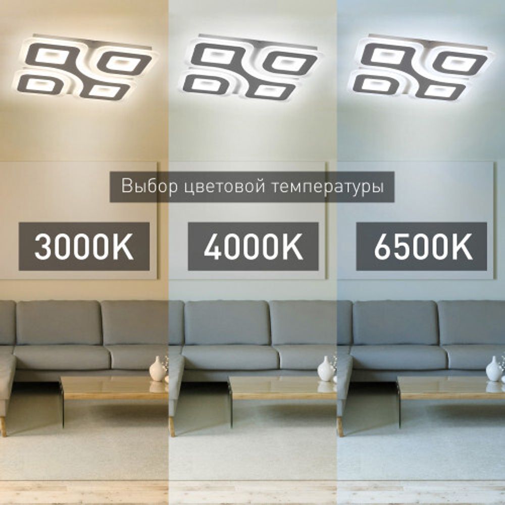 Светильник потолочный светодиодный ЭРА GEO с ДУ SPB-6 GEO-4 RC 75 с пультом 75Вт