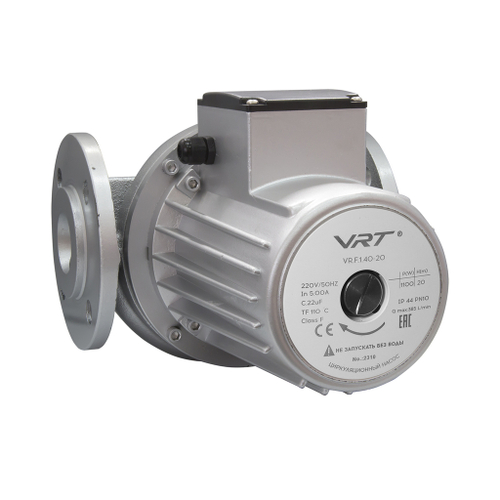 Насос циркуляционный VRT VR.F.1.40-20 с фланцевым соед(220В,1.1кВт,20м,23.1 куб/ч,кабель,с фланцами)