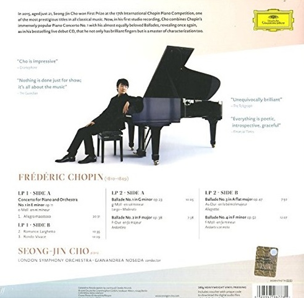 Seong-Jin Cho, London Symphony Orchestra, Gianandrea Noseda / Chopin: Piano Concerto No. 1, Ballades (2LP)