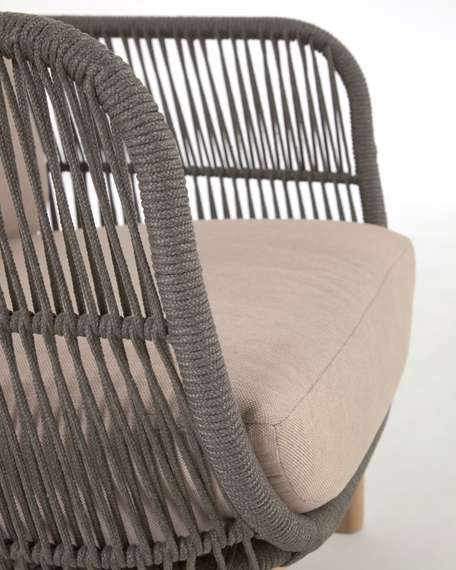 Уличное кресло Catalina, зеленый корд, массив акации