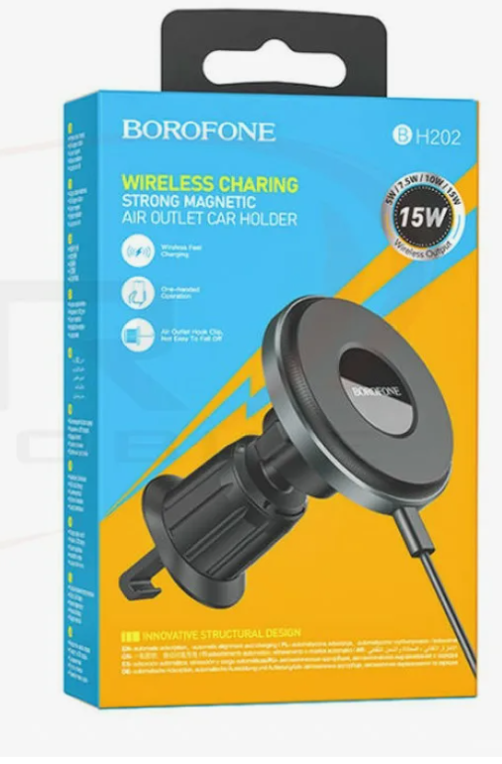 АЗУ держатель Borofone BH202 15W metal gray