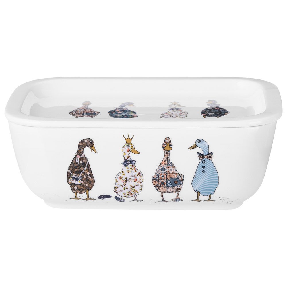 БЛЮДО С КРЫШКОЙ LEFARD "FAMILY FARM" ПРЯМОУГ. 16,5*11,5*6 СМ 490 МЛ (КОР=24ШТ.)