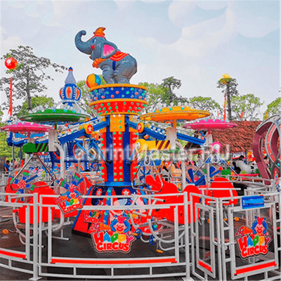 Электрическая Аттракцион карусель «Цирковой слоник», 6,5×6,5×4,2 м