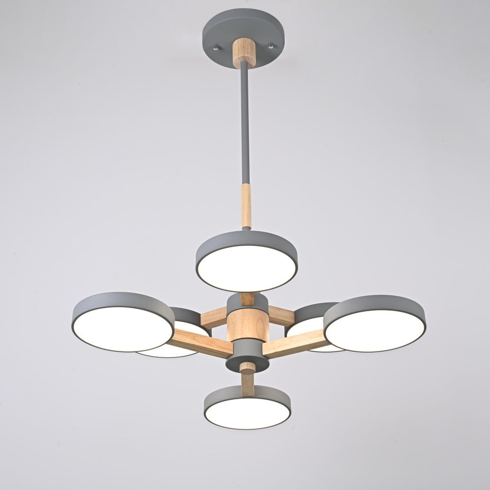 Люстра на штанге TURNA DBL L6 Gray