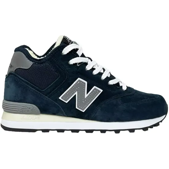 Кроссовки New Balance 574 High Blue (Reflective) с мехом