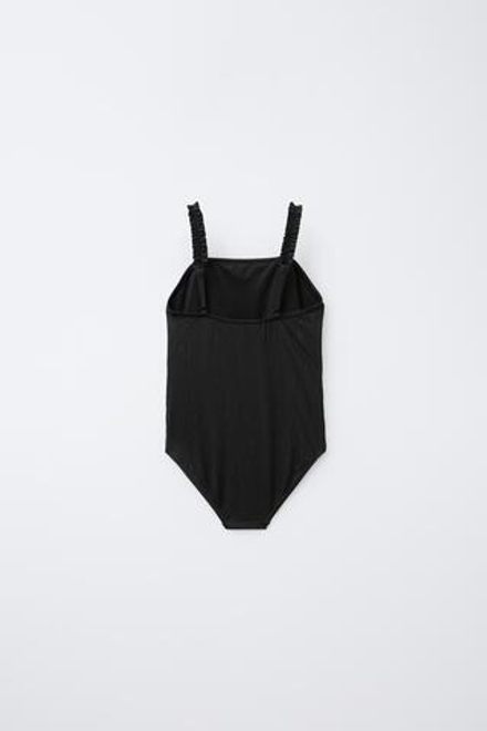 ZARA КУПАЛЬНИК ИЗ РЕЛЬЕФНОЙ ТКАНИ, ЧЕРНЫЙ