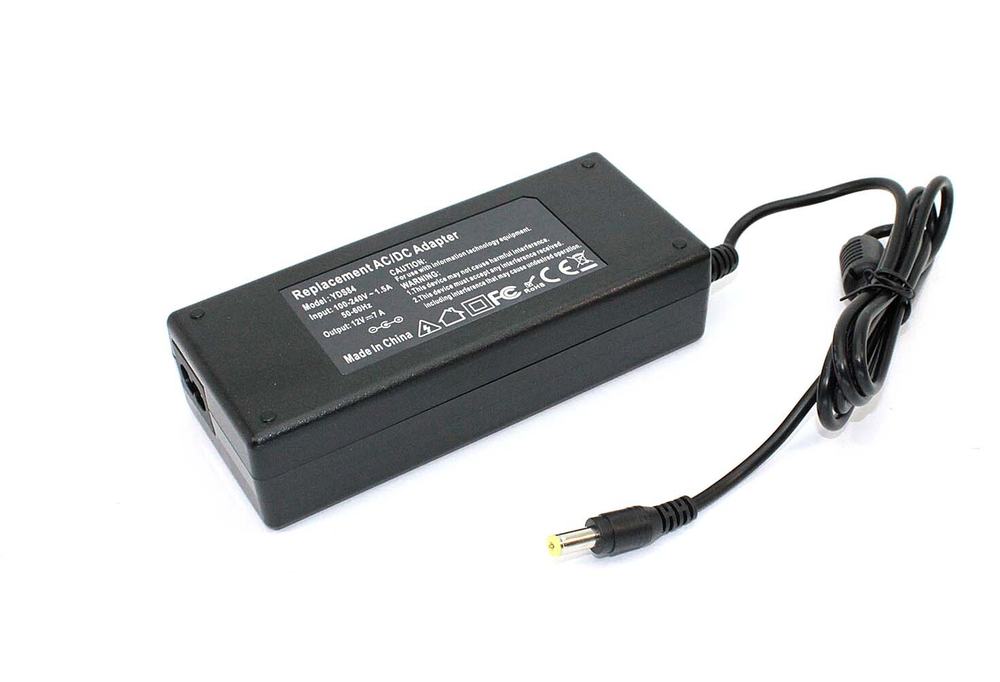 Блок питания для монитора и телевизора LCD 12V 7A 5.5 x 2.1mm OEM