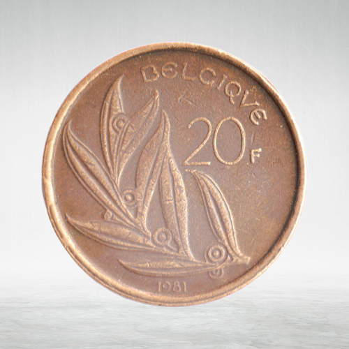 Belgium, 20 Francs - Baudouin I (French Text), 1981, VF