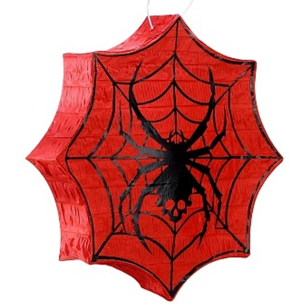 Пиньята Паук на паутине Красный/Черный 33*33*8 см.