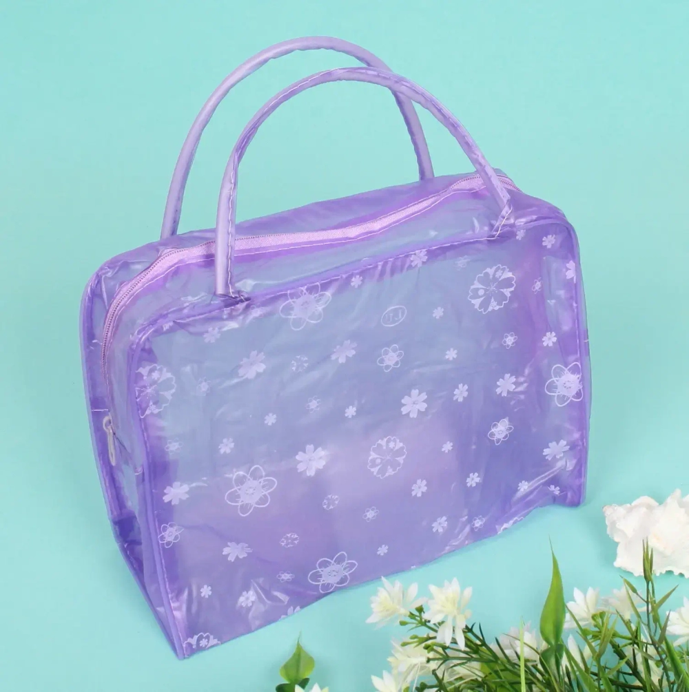 Косметичка «Adventure - Feathers», ромашки, цвет фиолетовый 24*17см