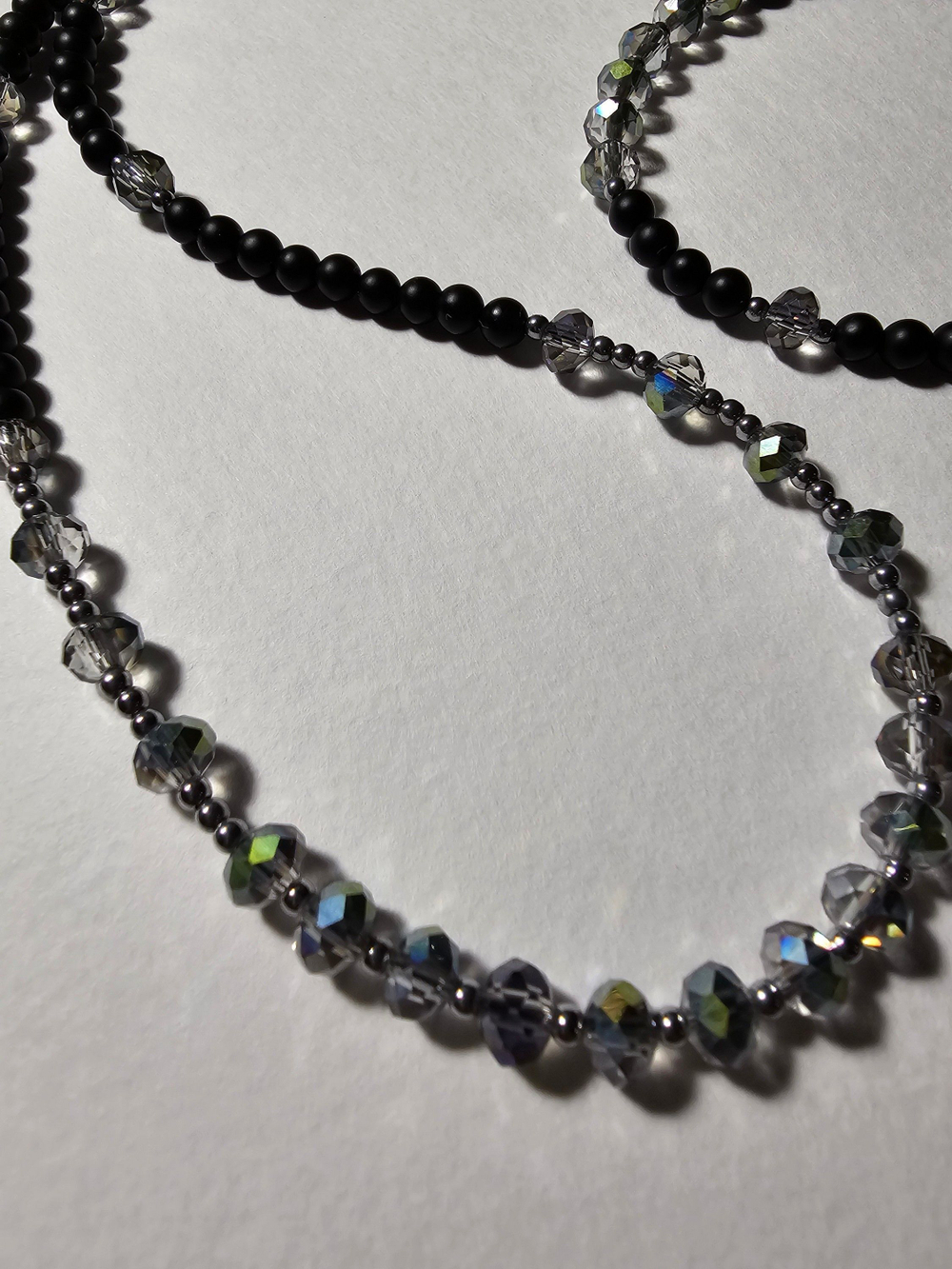 Колье ручной работы из Агата и хрусталя "Хрустальный"