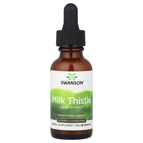 Swanson, жидкий экстракт расторопши, без спирта и сахара, 29,6 мл (1 жидк. унция)