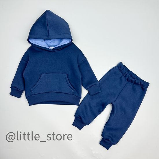 Комплект из футера с начесом "Bright" Индиго