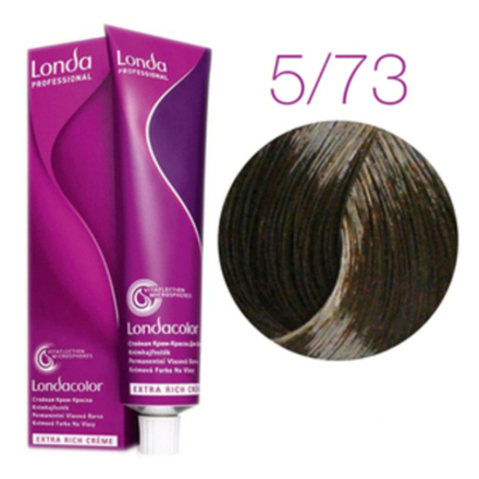 Londa Color стойкая крем-краска, 5/73 светлый шатен коричнево-золотистый, 60мл