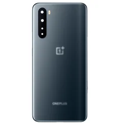 Задняя крышка для OnePlus Nord глянцевая серая (Gray Onyx) со стеклом камеры