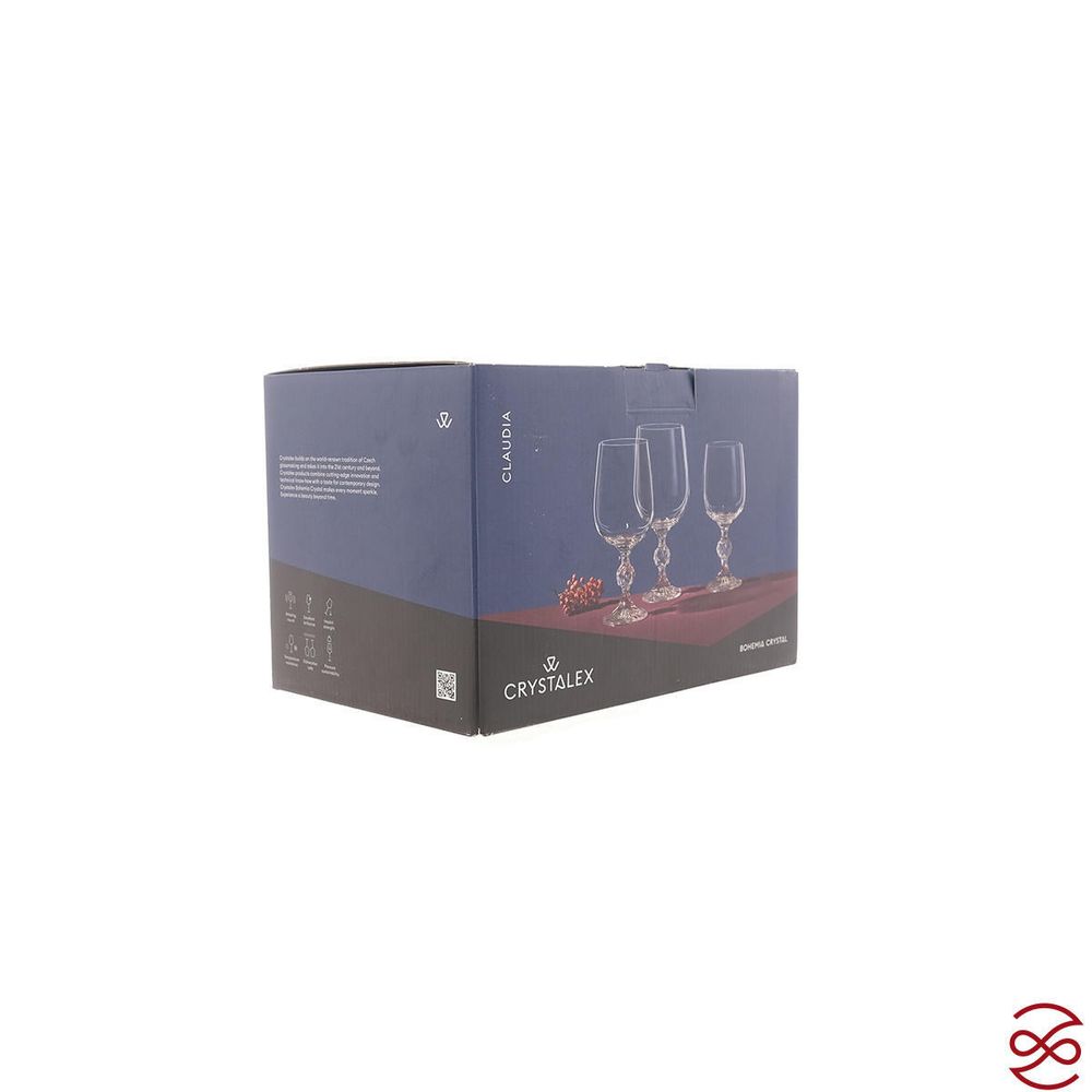 Набор бокалов для вина Клаудия AS Crystal 230 мл (6 шт)