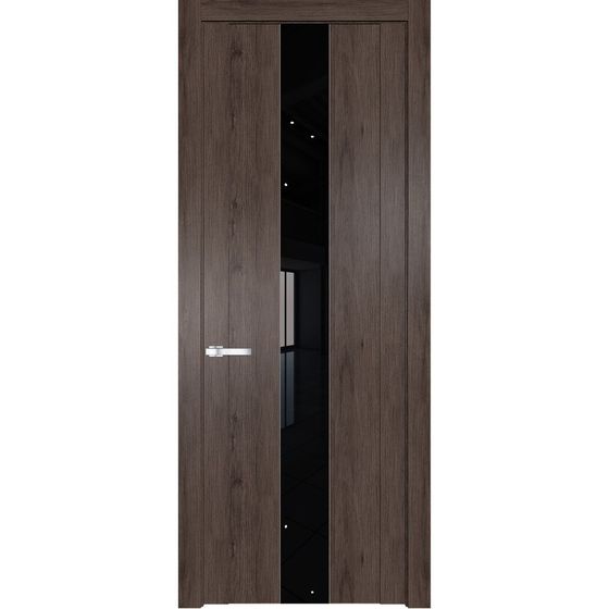 Межкомнатная дверь Profil Doors 1.9N дуб тобакко стекло чёрный лак