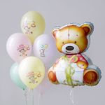 Шар (33"/61*80 см) Фигура, Милый мишка (дизайн ООО БРАВО) 1 шт.