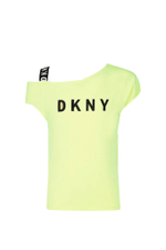 футболка fancy DKNY Kids - лимонный(D35R44)