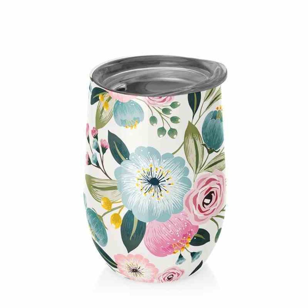 CHIC-MIC Стальная чашка с крышкой 420 мл. Pastel Flower