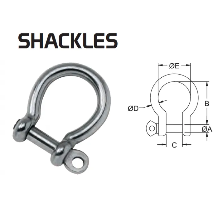 Скоба такелажная полукруглая (шакл) Shakle