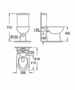 Унитаз Grohe Bau Ceramic 39349 437 безободковый, с бачком