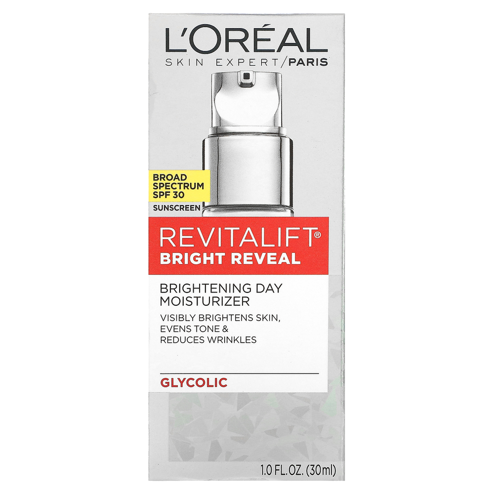 L'Oréal, Revitalift Bright Reveal, осветляющее дневное увлажняющее средство, SPF 30, 30 мл (1 жидк. Унция)