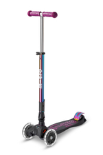 Самокат Maxi Micro Deluxe LED складной, неохром сиреневый