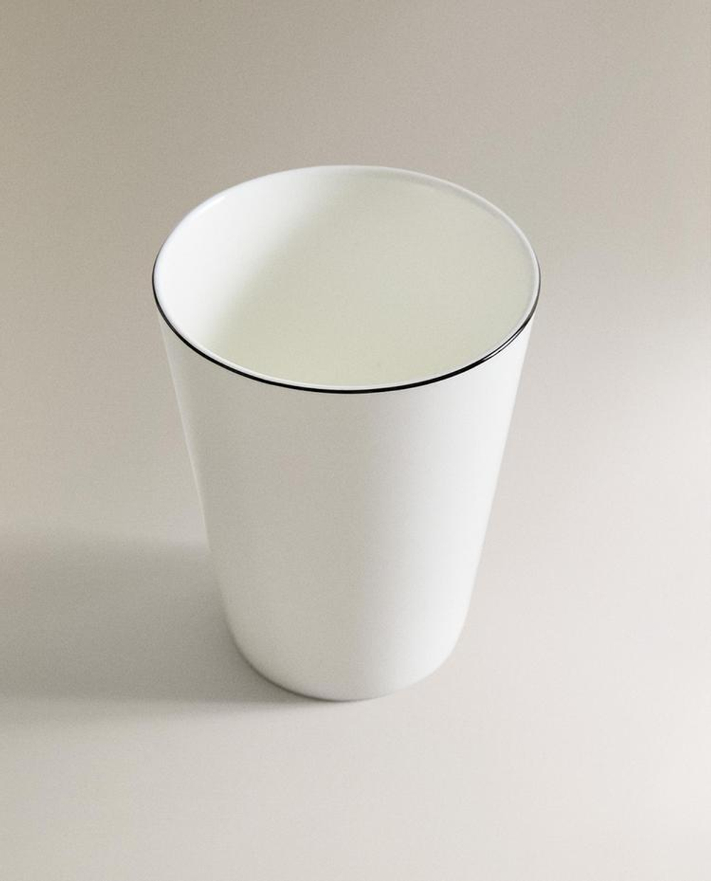 ZARA HOME ФАРФОРОВЫЙ СТАКАН ДЛЯ ЗУБНЫХ ЩЕТОК, БЕЛЫЙ