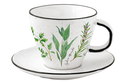 Easy Life Чашка с блюдцем Herbarium 0.25л, фарфор