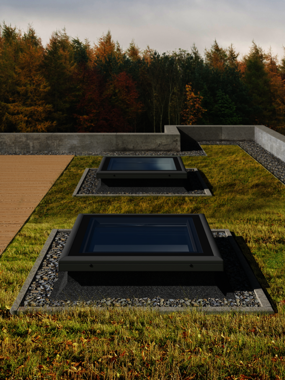 Зенитный фонарь глухой Dakea FRF B600 RL