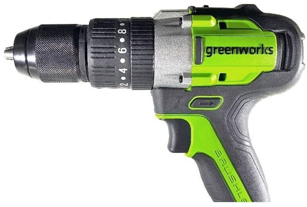 Дрель-шуруповерт уд. аккумуляторная GREENWORKS GD24DD60 24В,60Нм,13 мм,б/щ,без АКБ и ЗУ (3704107)