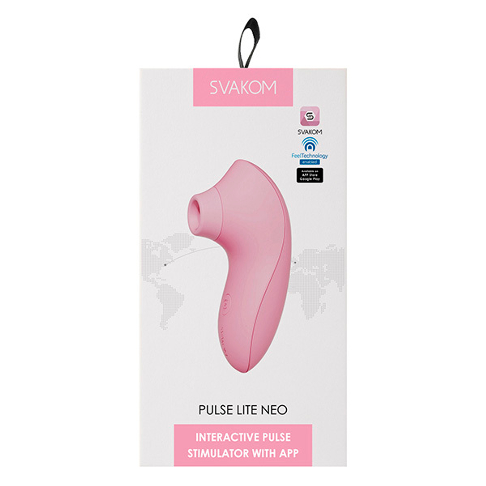 Розовый мембранно-волновой клиторальный стимулятор Svakom Pulse Lite Neo Pink Interactive Pulse StimulatorSX013A-PR