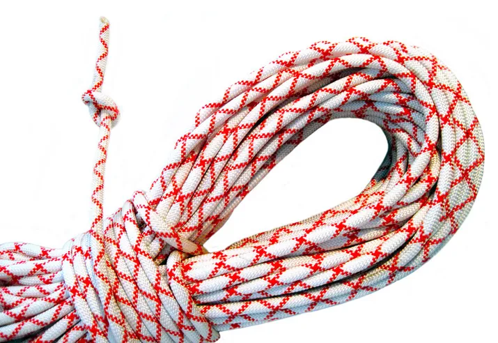 Веревка динамическая СС 48 - 10мм (бело-красная)
