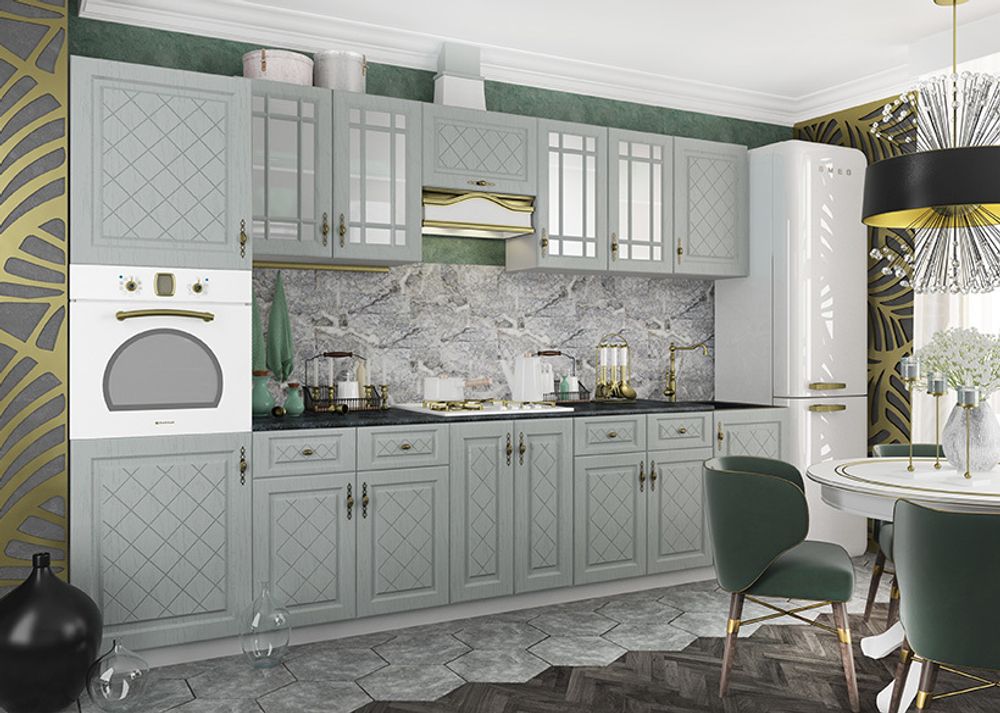 Модульный кухонный гарнитур «Гранд» 3300мм (Пепел)