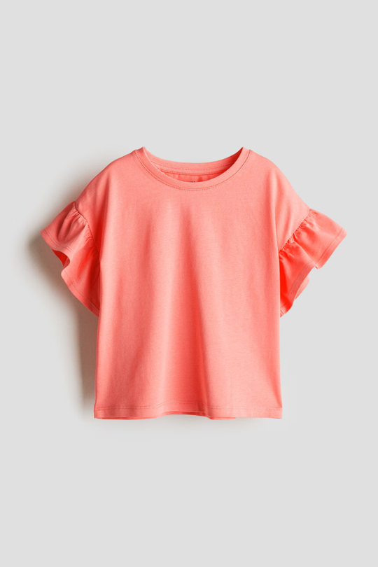 H&M Хлопковый топ, кораллово-красный