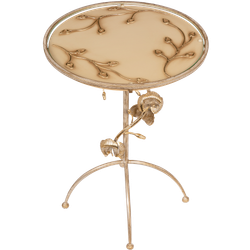 Декоративный столик Орхидея Фиори Айвори Мраморное золото