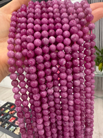 Нить бусин из тонированного кварца 8мм, гладкие