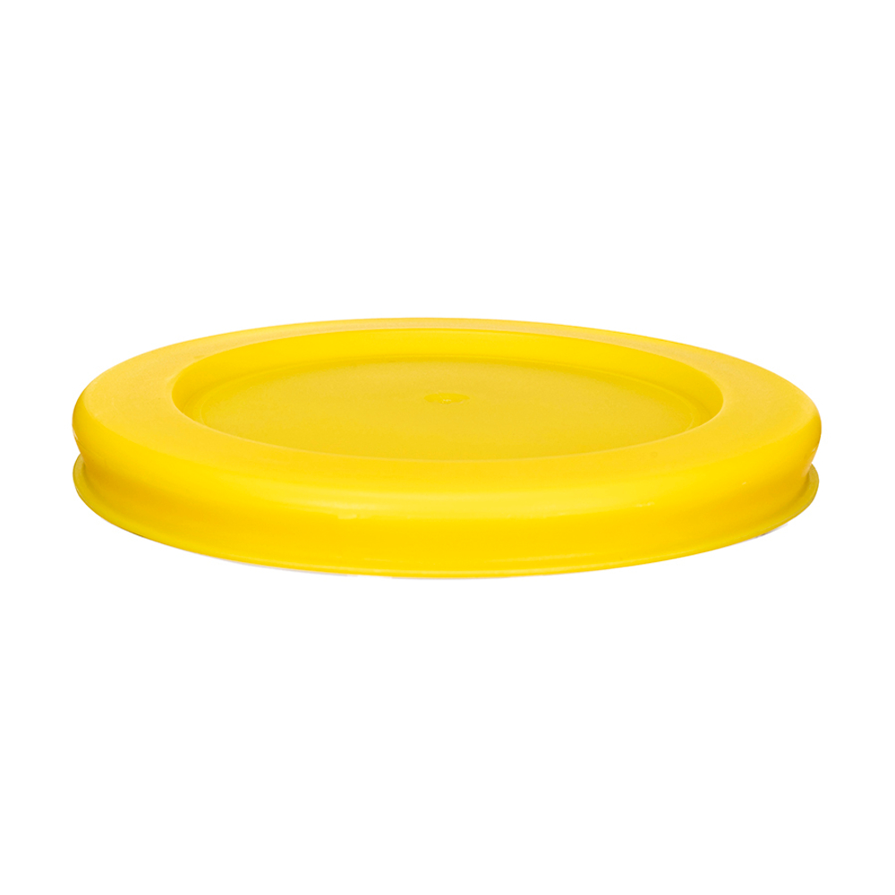 Крышка для стеклянного контейнера круглая, желтая