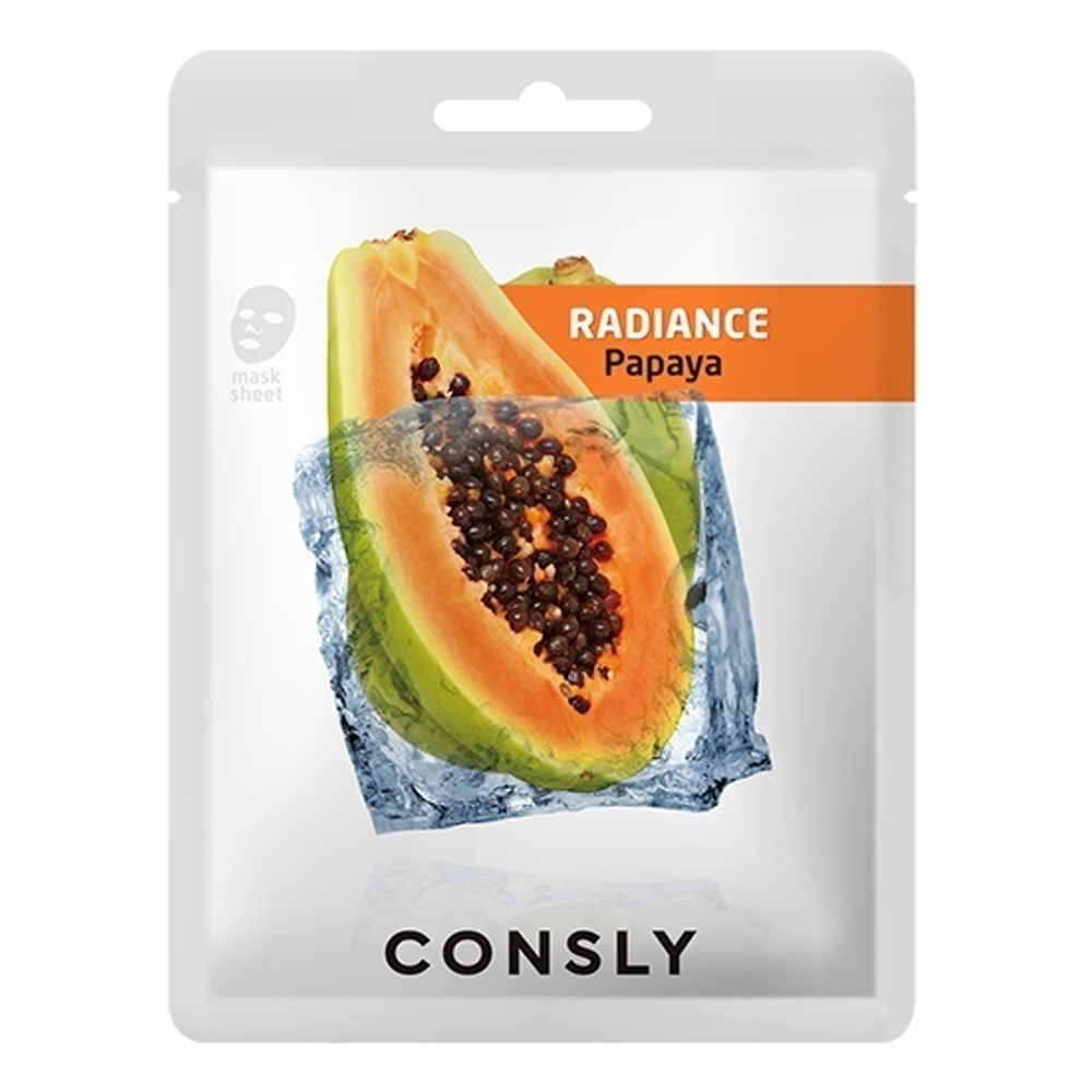 Маска для лица выравнивающая тон кожи с экстрактом папайи Consly Papaya Radiance Mask Pack